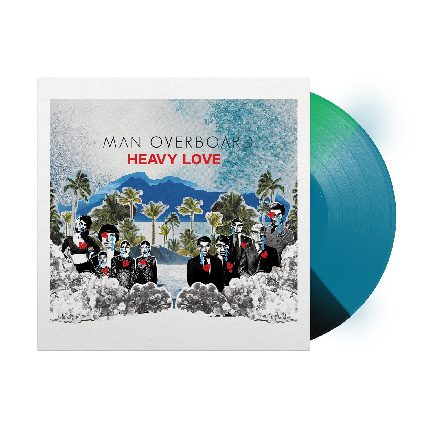 Heavy Love Tri-Color Classic Black / Aqua Blue / Kelly Green Vinyl