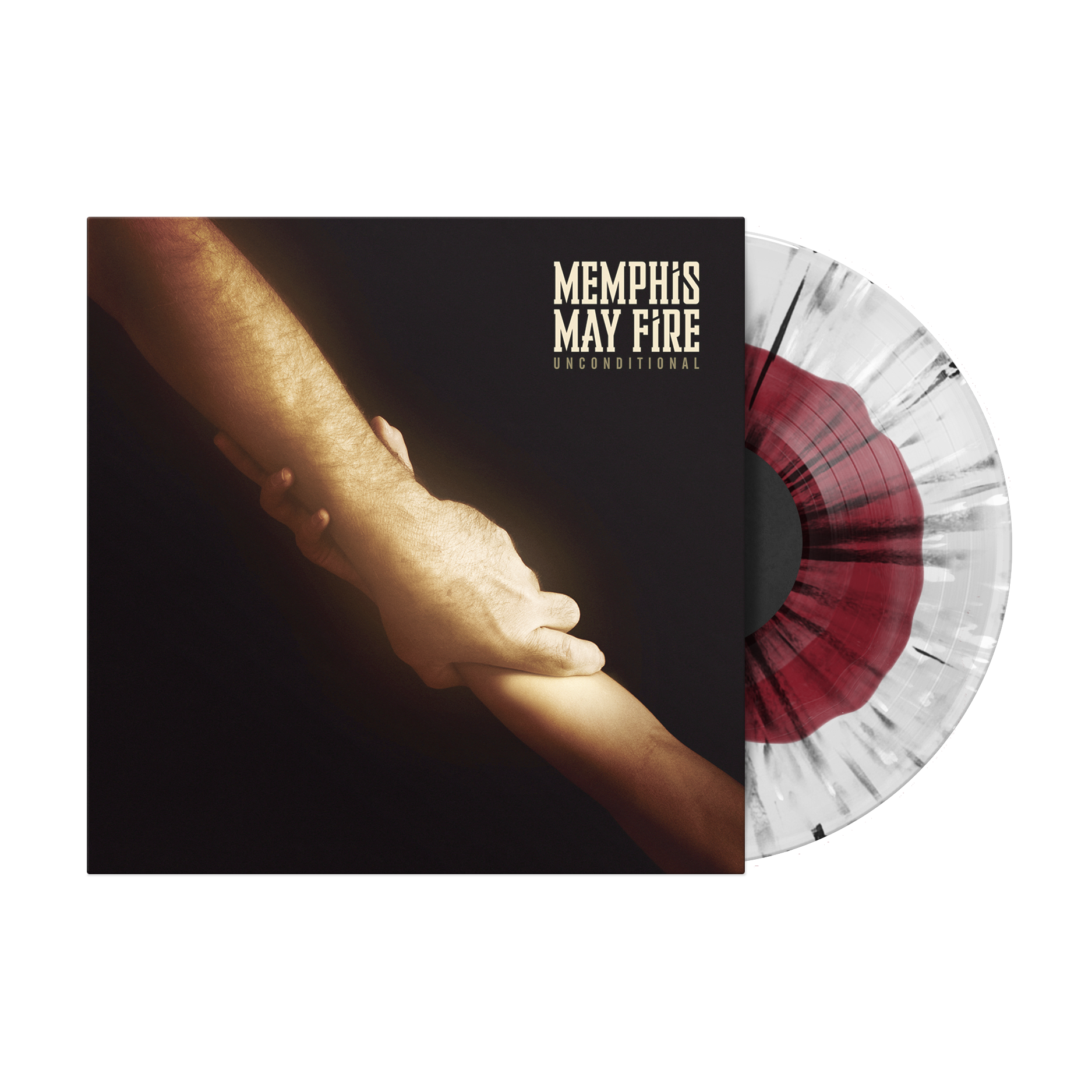 Unconditional Ultra Clear & Oxblood W/ Black & White Splatter