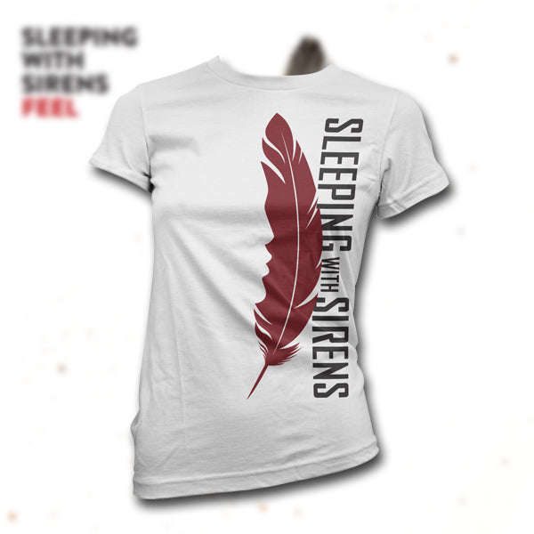 Feather White Girls T-Shirt