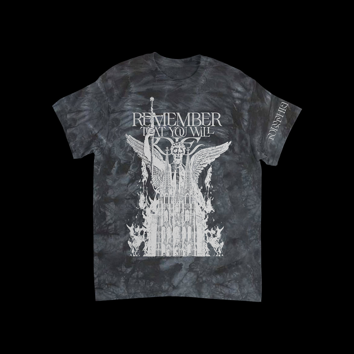 Cathedral Black Crystal Dye T-Shirt
