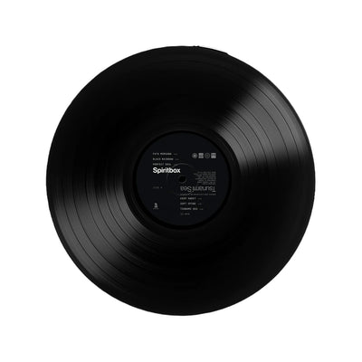 A Black Vinyl LP by Spiritbox, featuring a central label with the band’s name, photographed from above on a white background—this Standard Vinyl edition is a standout piece for any music collection.