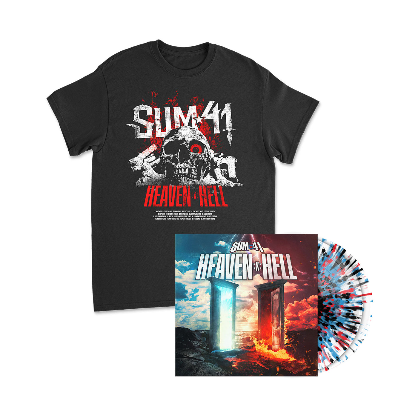 Heaven :x: Hell Skull T-Shirt & Splatter Vinyl LP