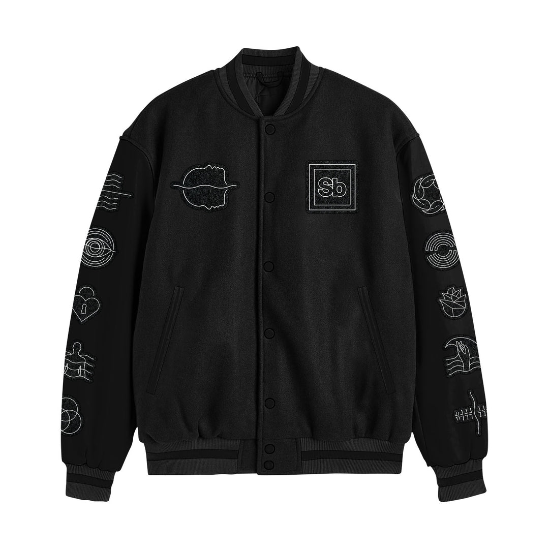 Tsunami Sea Branded Black & Grey Varsity Jacket – Rise Records