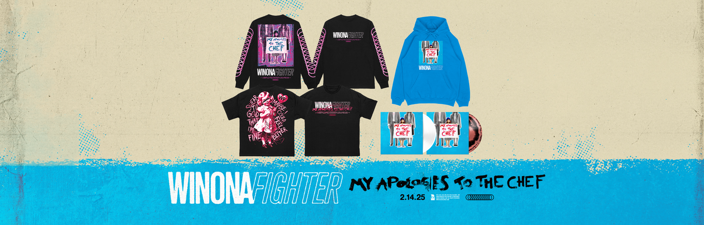 Merchandise display for Winona Fighter’s My Apologies to the Chef ...