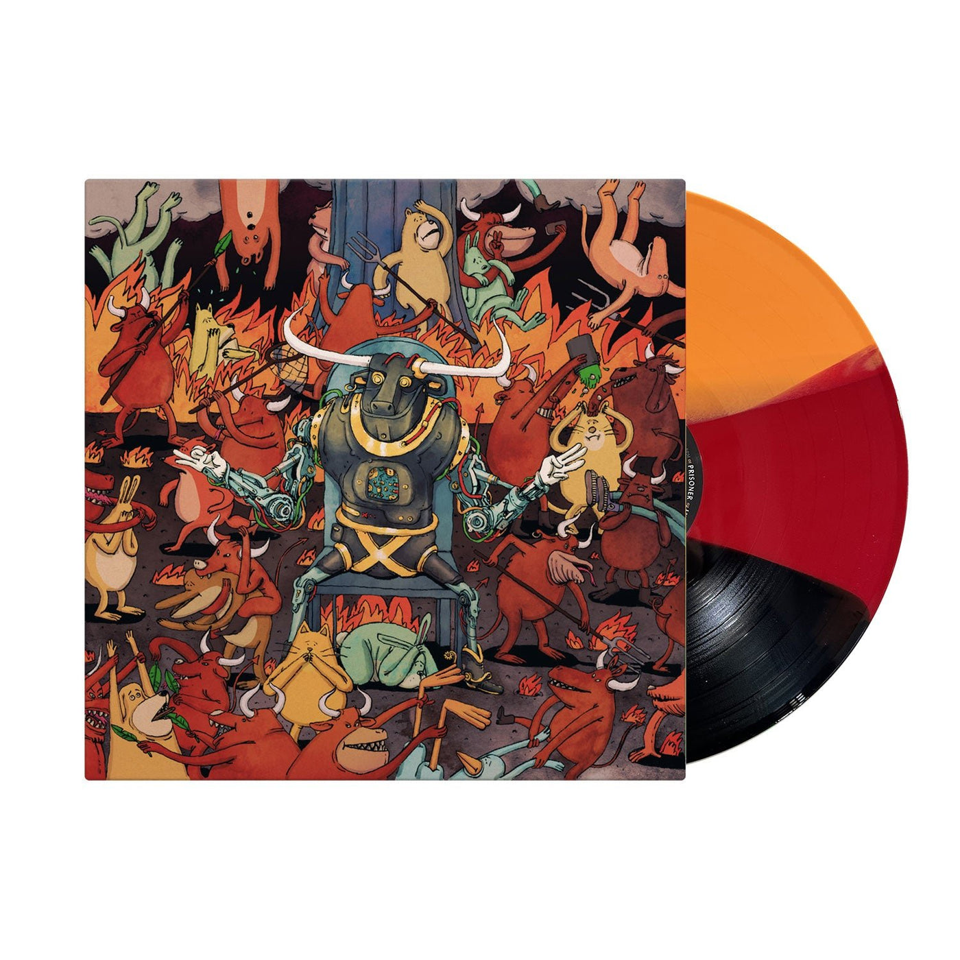 Afterburner Orange/Red/Black Tri-Stripe Vinyl LP