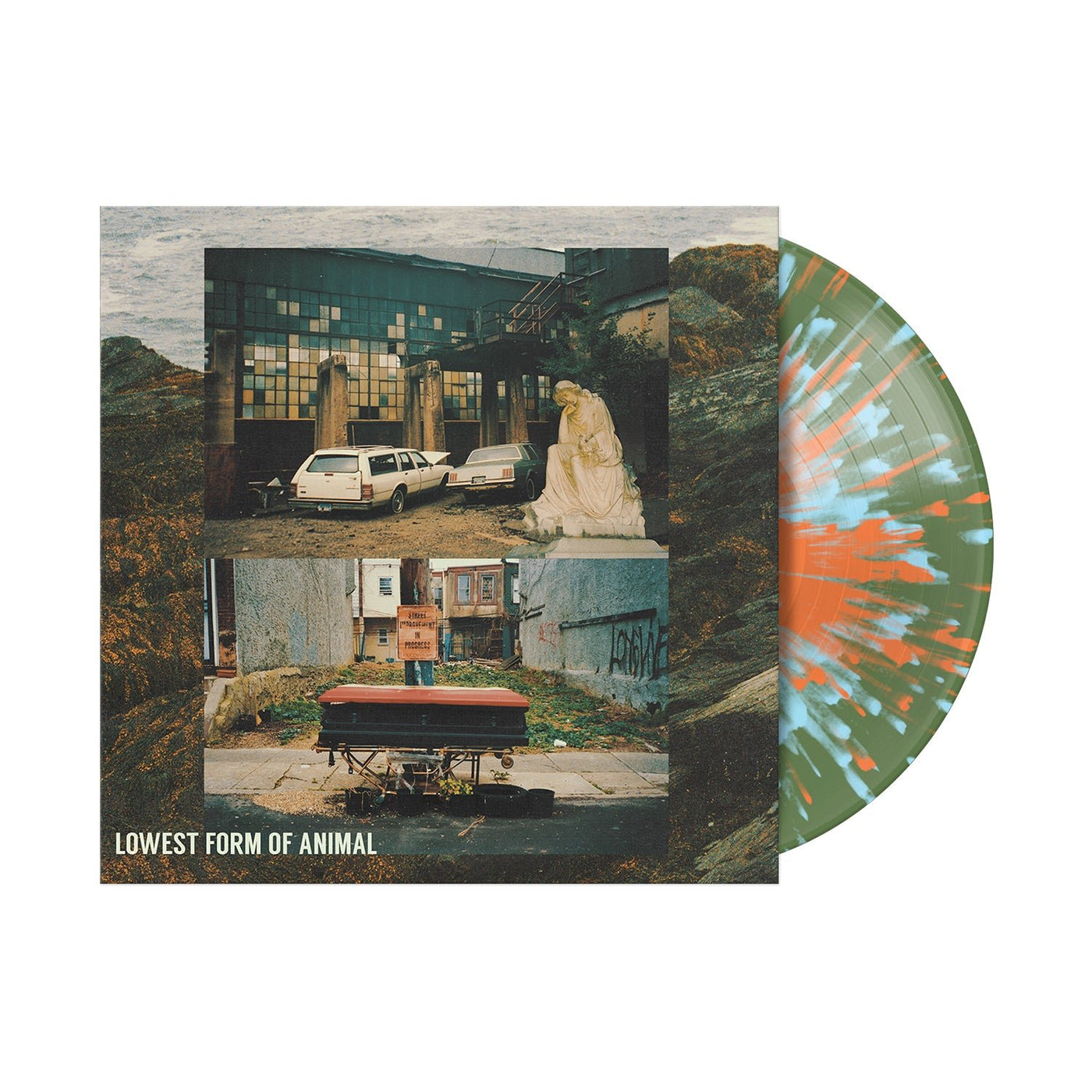 Lowest Form Of Animal Green W/ Orange & Blue Splatter 10" Vinyl LP
