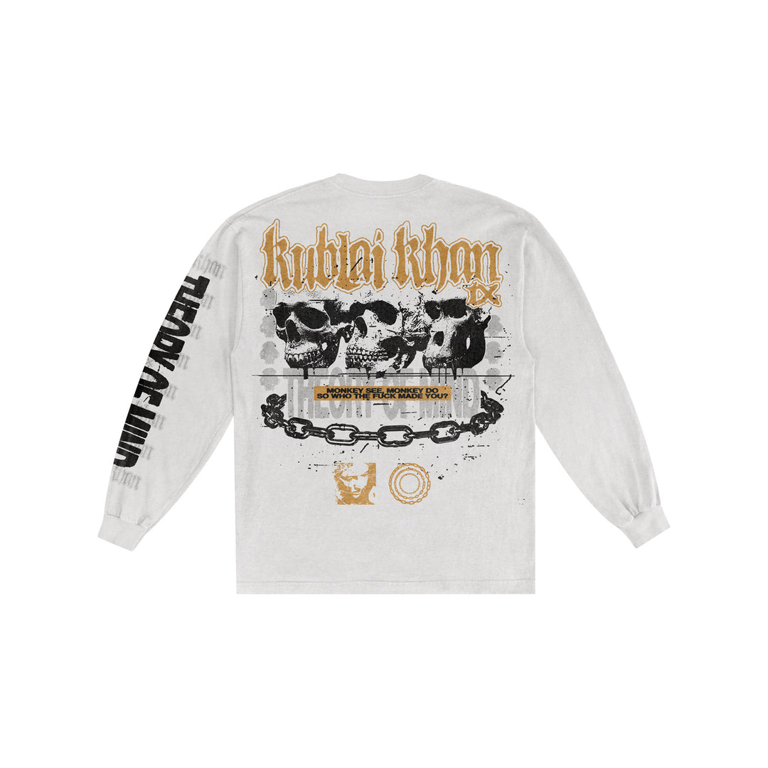 Monkey See Monkey Do White Long Sleeve – Rise Records