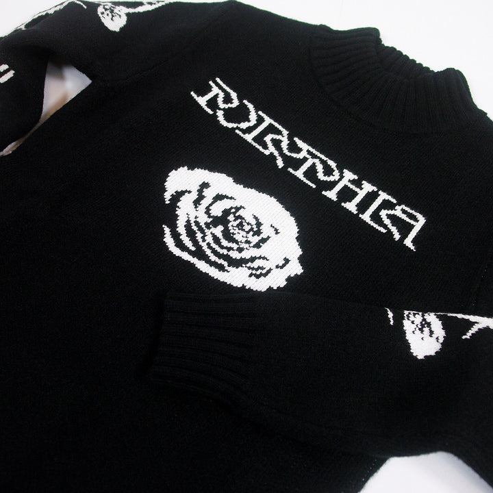 トップス LAD MUSICIAN BIG ROSE CREW NECK PULLOVER 030385bda10149c6b937add1650935