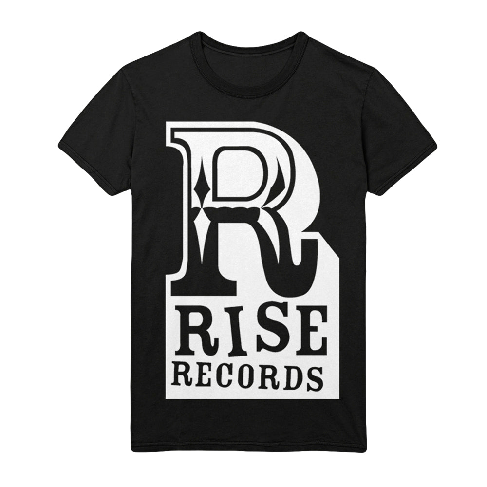 Big R Logo White on Black T-Shirt