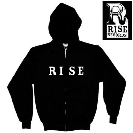 Rise Records Logo Black Zip-Up