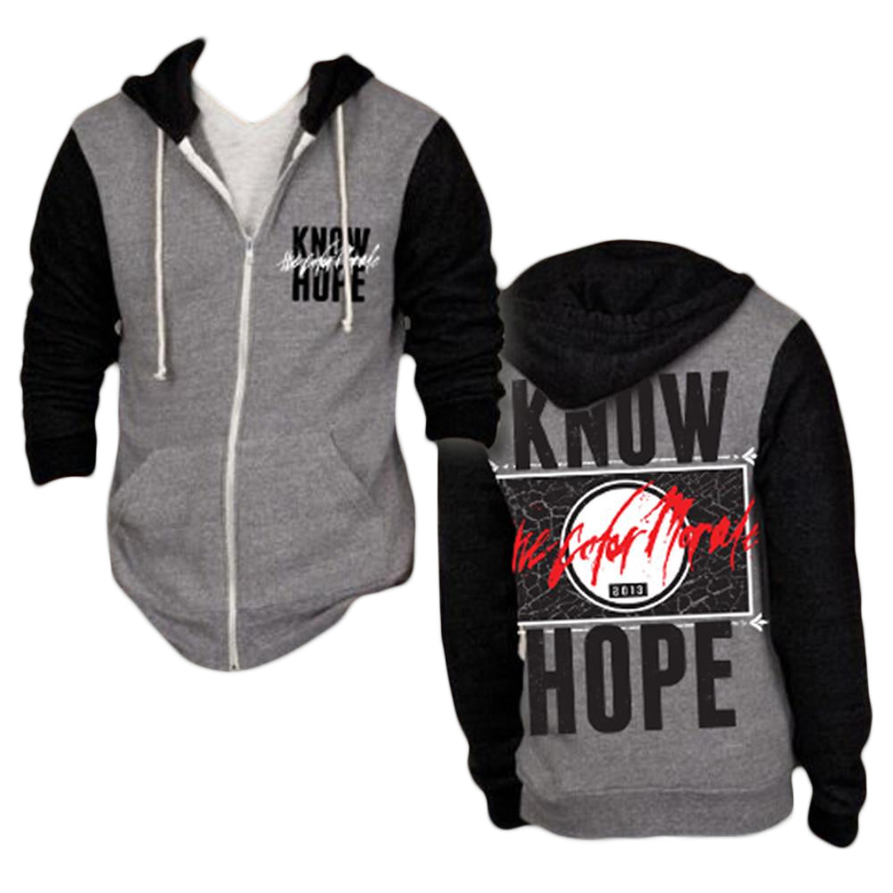 Know Hope Grey/Black Zip-Up
