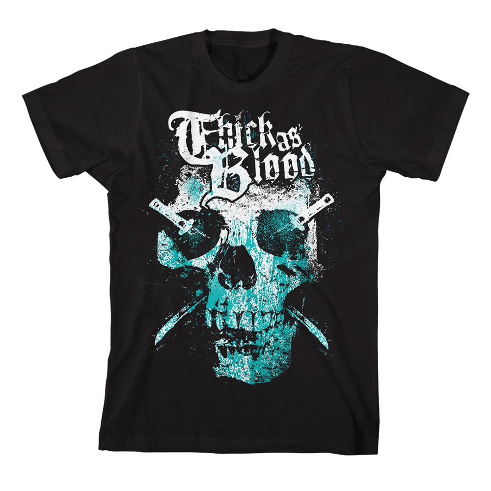 2 Color Skull Black T-Shirt