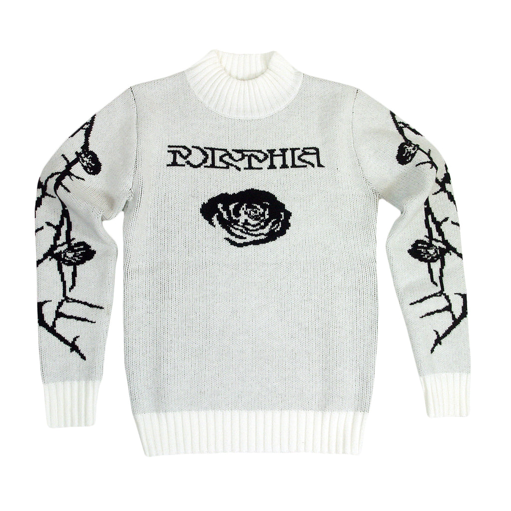 トップス 2000s PPFM border crew neck knit sweater 63eeb870db0e40f2964ce1a6cd19d2