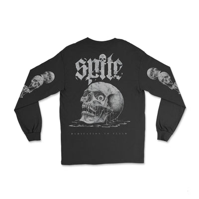 Skull Black Embroidered Long Sleeve