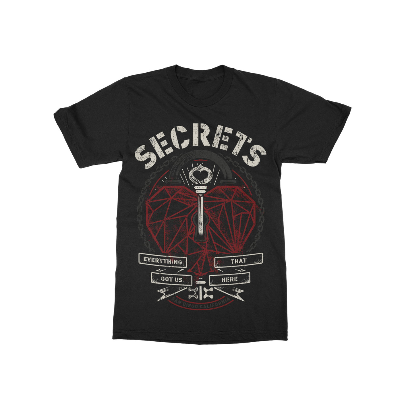 Heart & Key Black T-Shirt
