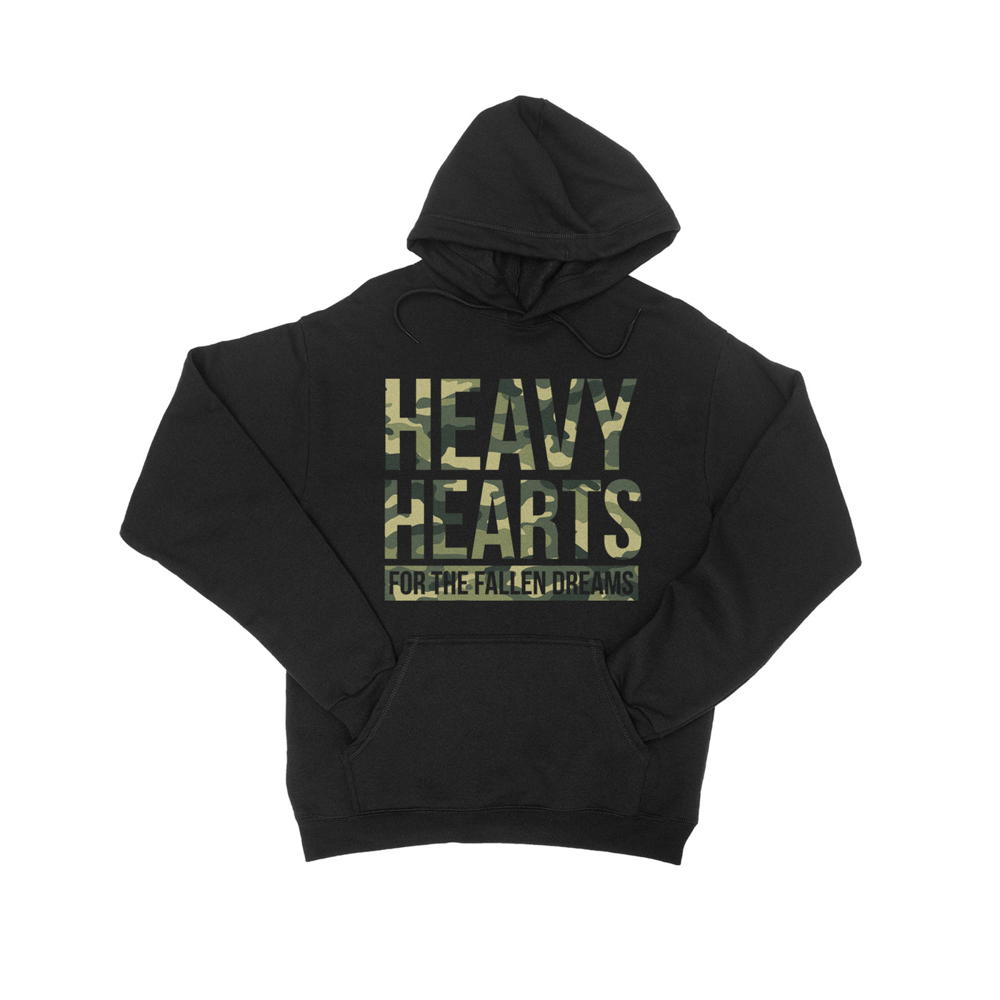 Heavy Hearts Camo Black Pullover