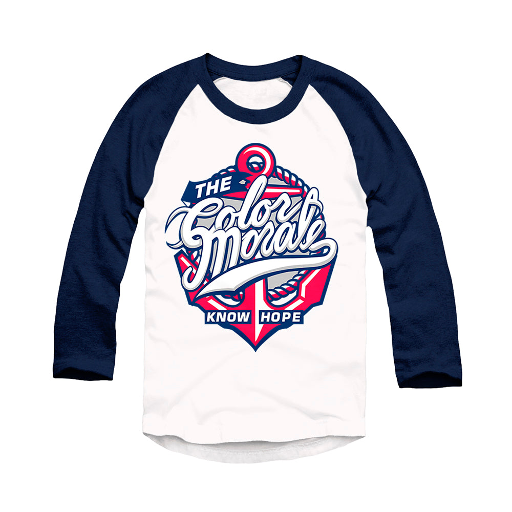 Know Hope Anchor Blue/White Baseball T-Shirt